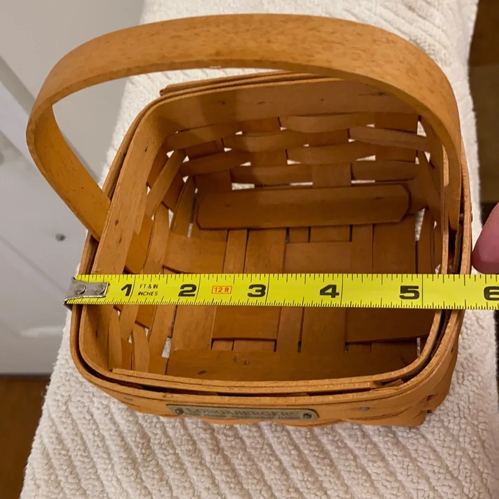 Vintage Longaberger 1996 Brown Square Hostess Appreciation Collectible Basket